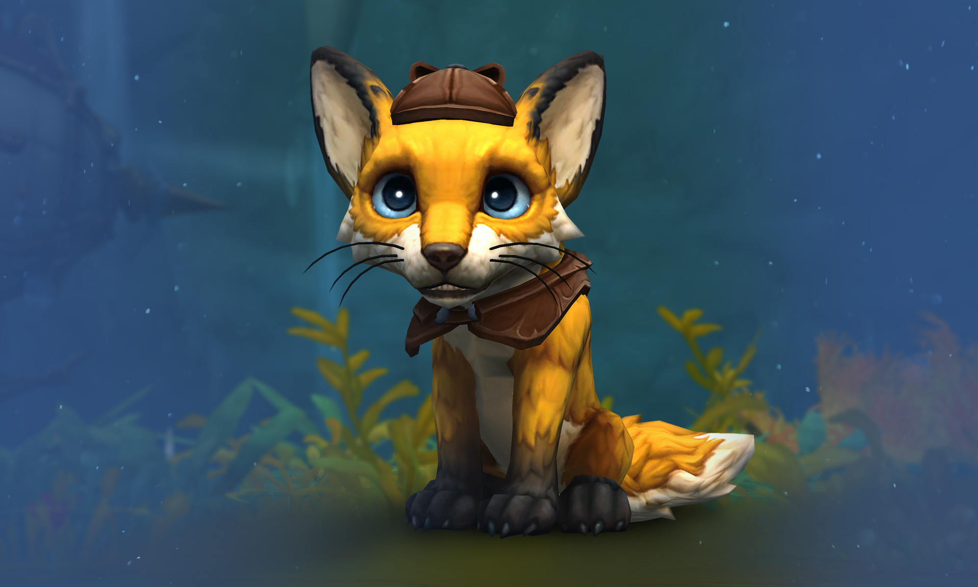 A detailed rendering of a very cute little cartoon fox from World of Warcraft. This is Reven, from the Reven Pack item set.